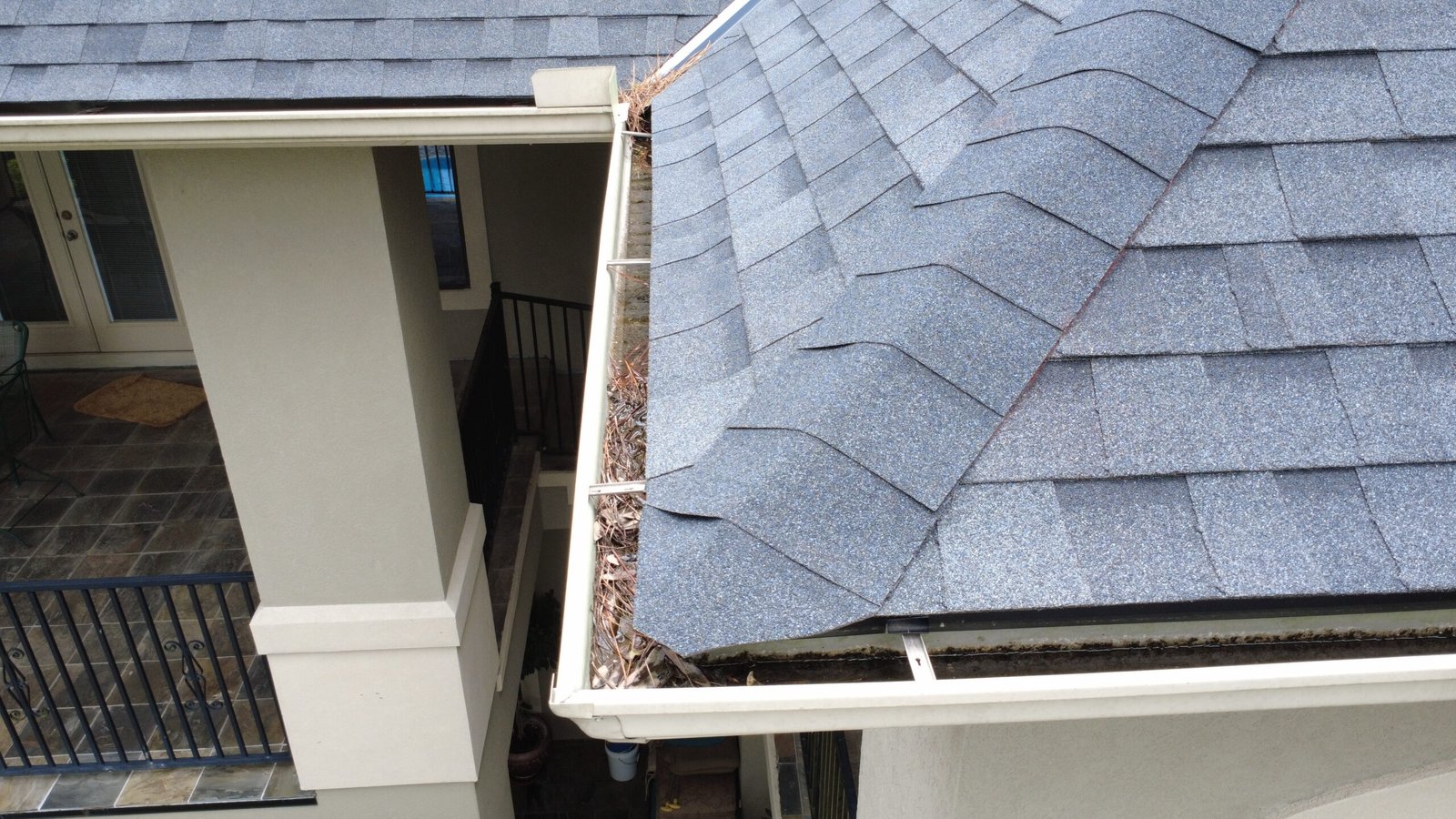Damaged exterior before repair