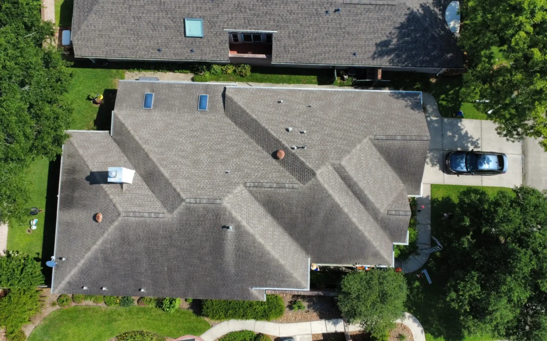 Micro-Mesh Gutter Protection Installation on a Multi-Level Roofline