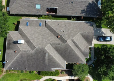 Micro-Mesh Gutter Protection Installation on a Multi-Level Roofline